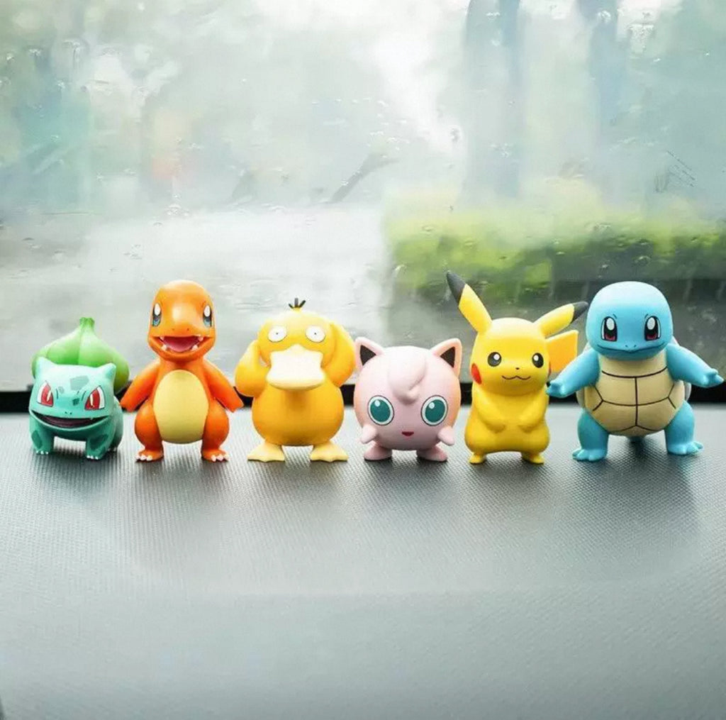 【OULA】Pikachu car ornaments car Pokémon center console cute doll Pokémon decoration Pokemon 6 pieces