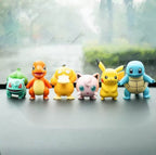 【OULA】Pikachu car ornaments car Pokémon center console cute doll Pokémon decoration Pokemon 6 pieces